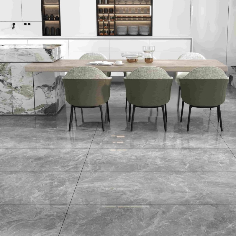 Calacatta Luxury Vinyl Planks Tiles 800X800mm Marble Look Direct Supplier Price Zibo Factory