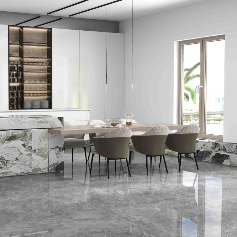 Calacatta Luxury Vinyl Planks Tiles 800X800mm Marble Look Direct Supplier Price Zibo Factory
