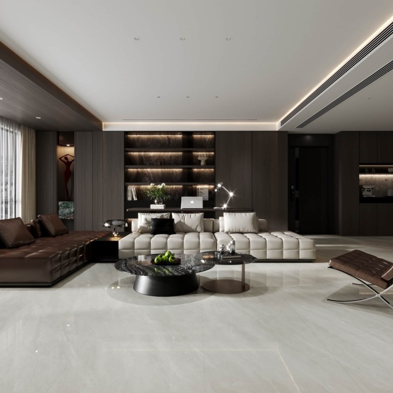 Style Icon Polished 60X120 Onyx Simulation Floor Tile Translucent Glow
