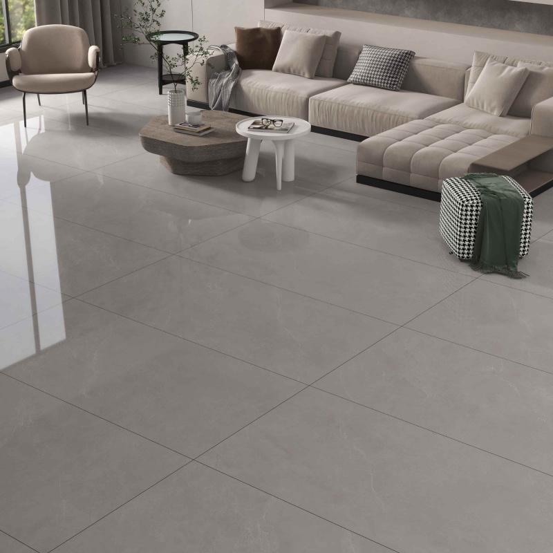 600/1200mm Gray Textured All Ceramic Indoor Floor and Wall Tile Factory