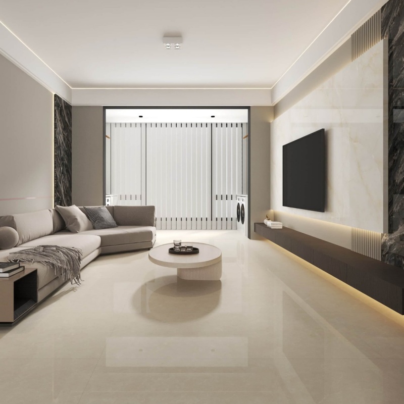 Grey Marble Porcelain Flooring Wall Tile for Luxurious Design, 600X600mm, Polished Glazed Tile