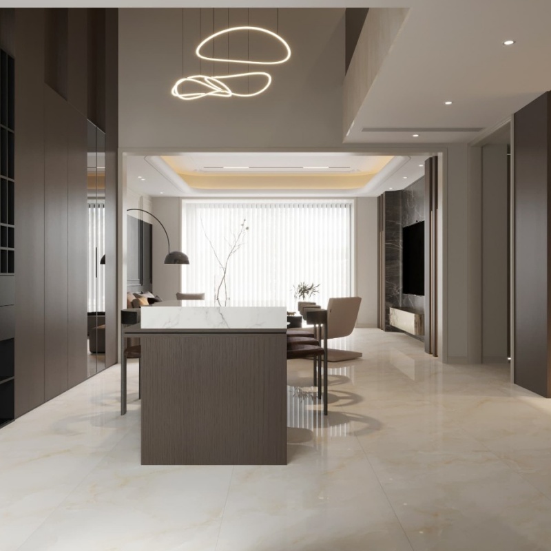 Refined Grey Marble Porcelain Flooring Tile for Luxurious 600X600mm, Polished Glazed Tile