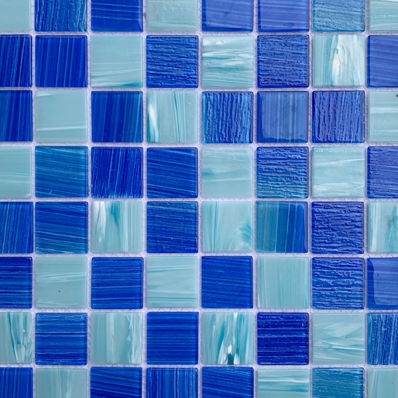 Hot Melt Glass Mosaic Tile for Decoration, Kitchen, Bathroom and Swimming Pool