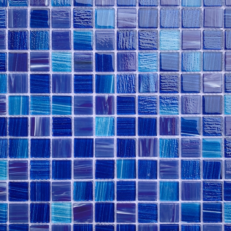 Hot Melt Glass Mosaic Tile for Decoration, Kitchen, Bathroom and Swimming Pool