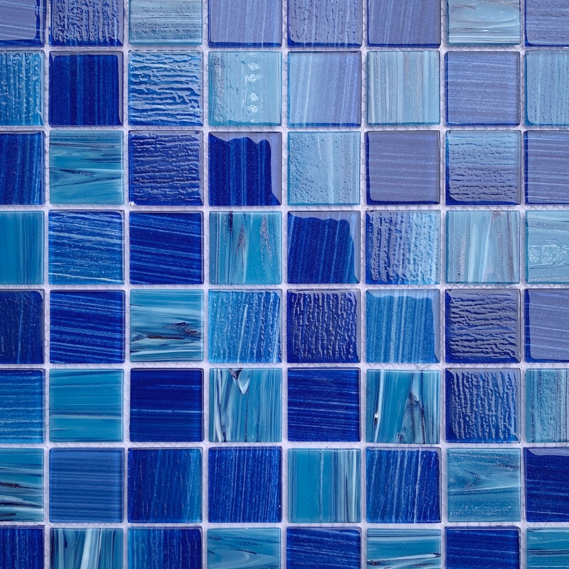 25X25mm New Design Water Ripple Mosaic Tiles Swimming Pool Tiles