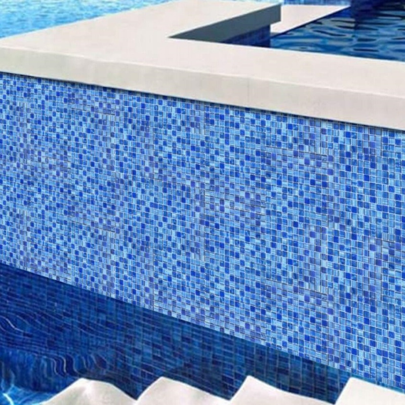 Non-Slip Ceramic Blue Mosaic for Bathroom Swimming Pool Tiles