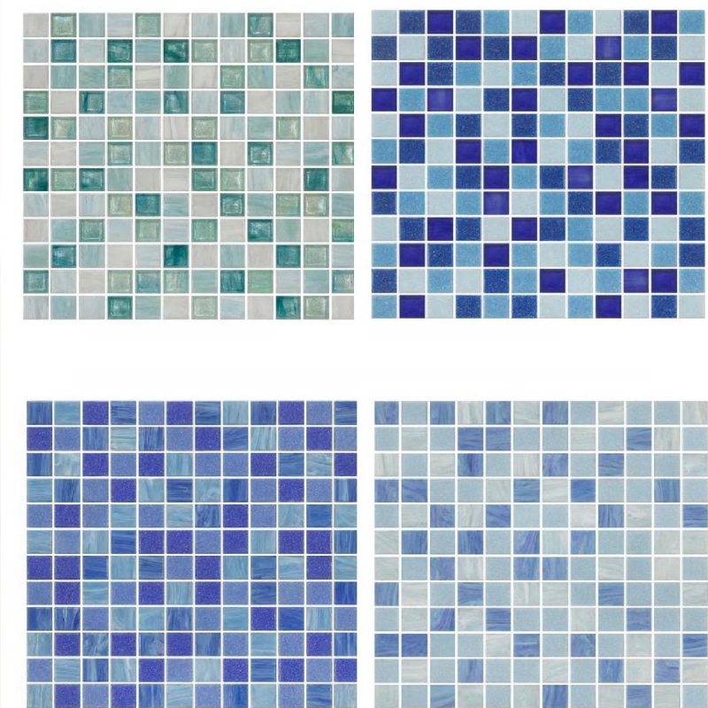 Foshan Factory Cheap Swimming Pool Mosaic Dark Blue Ceramic Mosaic Tile