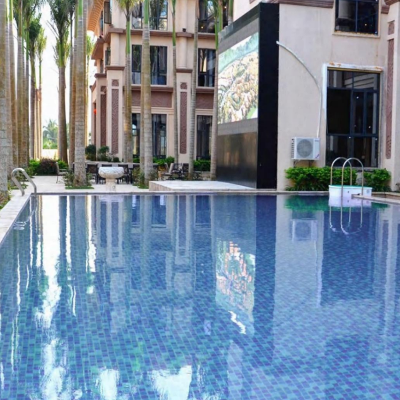 Foshan Factory Cheap Swimming Pool Mosaic Dark Blue Ceramic Mosaic Tile