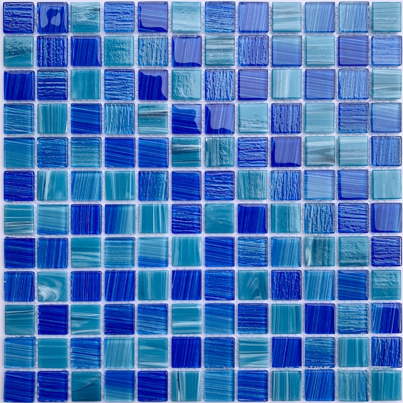 18.5x8.5mm China Manufacturing Swimming Pool Tile Hot Melt Glass Mosaic Tiles