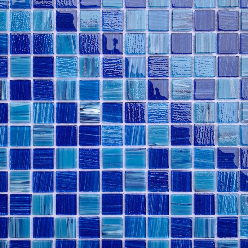 25X25mm New Design Water Ripple Mosaic Tiles Swimming Pool Tiles