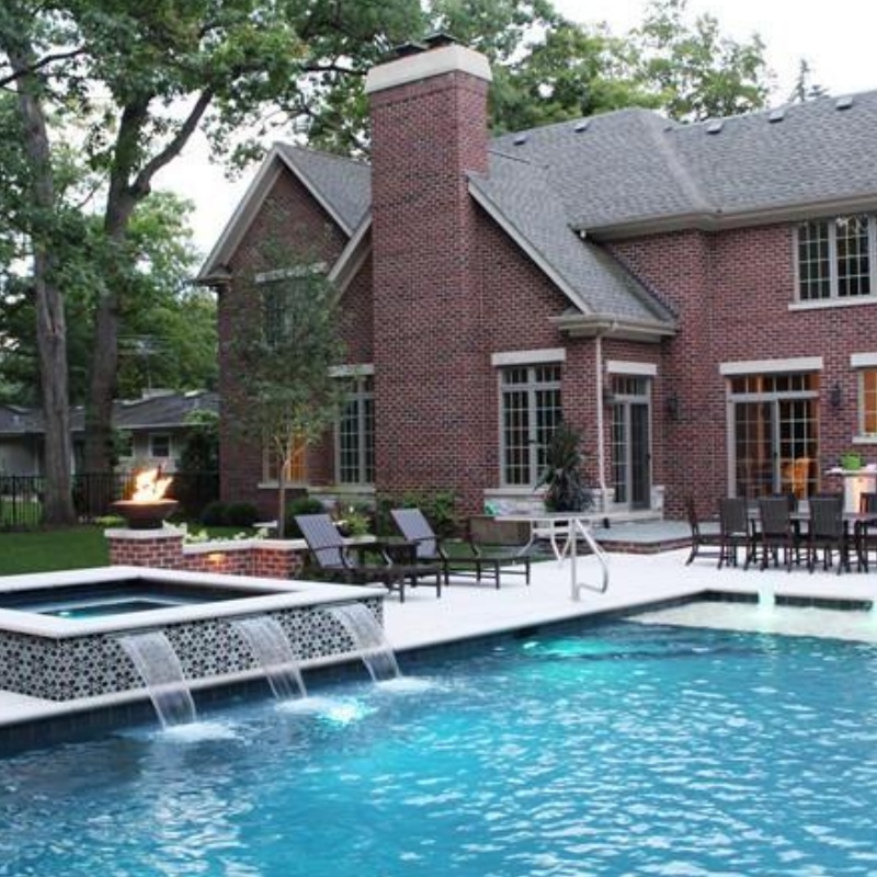 Hot Sale Outdoor Square 300X300 Ocean Glass Mosaic Hot Melt for Swimming Pool Tile