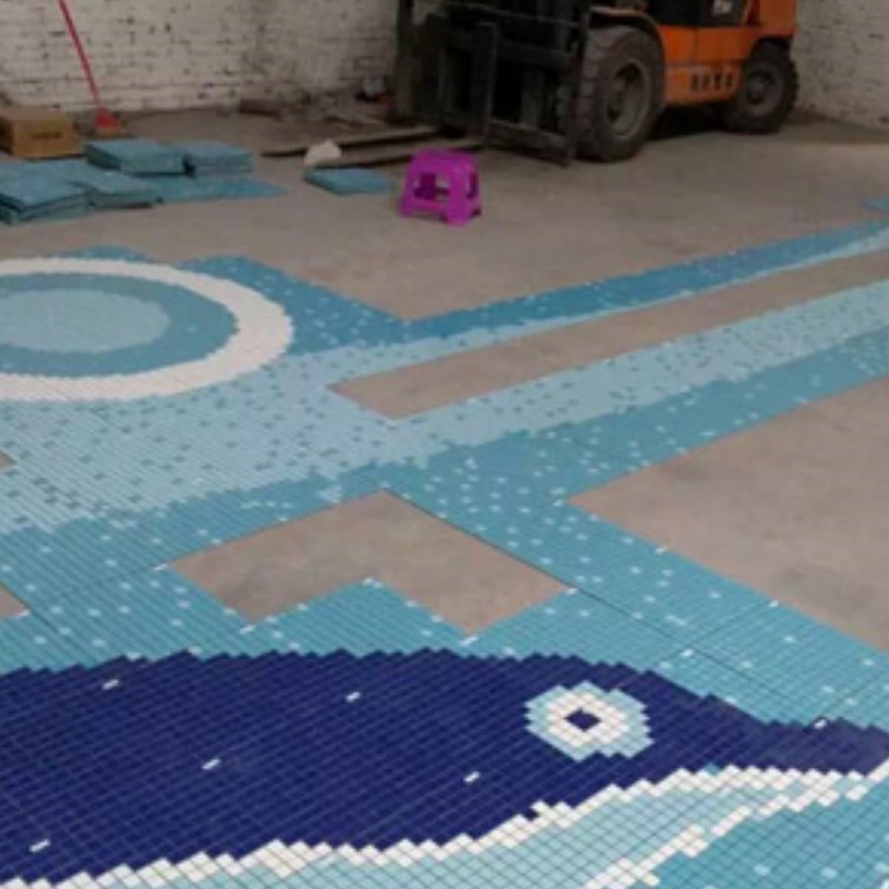 Wholesale Modern Square Glass Mosaic Tiles for Outdoor Swimming Pools Floor Wall