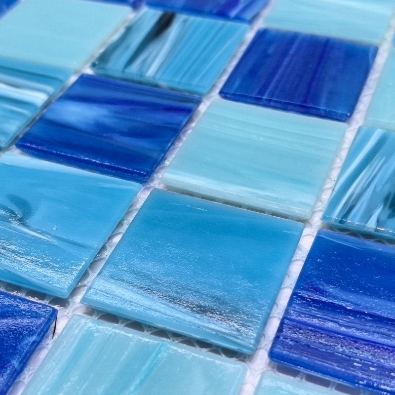 306X306mm Color Ceramic Mosaic Bathroom Tile Swimming Pool Tiles Infinity Pool Tiles