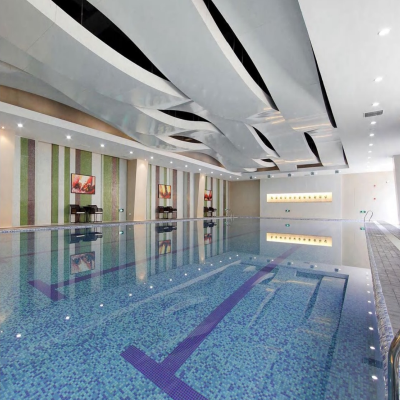 Cheap Price Swimming Pool Tiles Blue Glass Mosaic Manufacturer