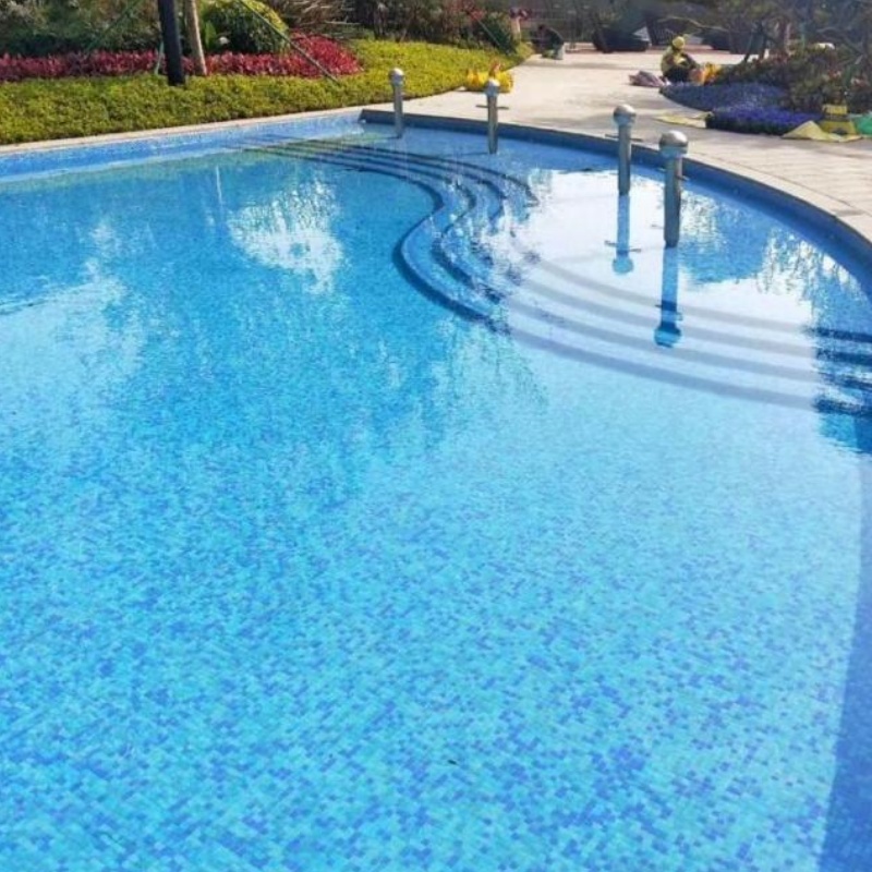 Green Blue Penny Round Series Shining Mosaic Tile for Swimming Pool Free Sample
