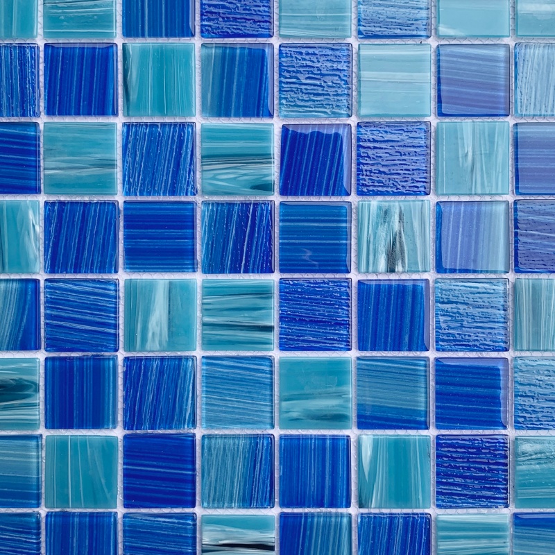 25X25mm New Design Water Ripple Mosaic Tiles Swimming Pool Tiles