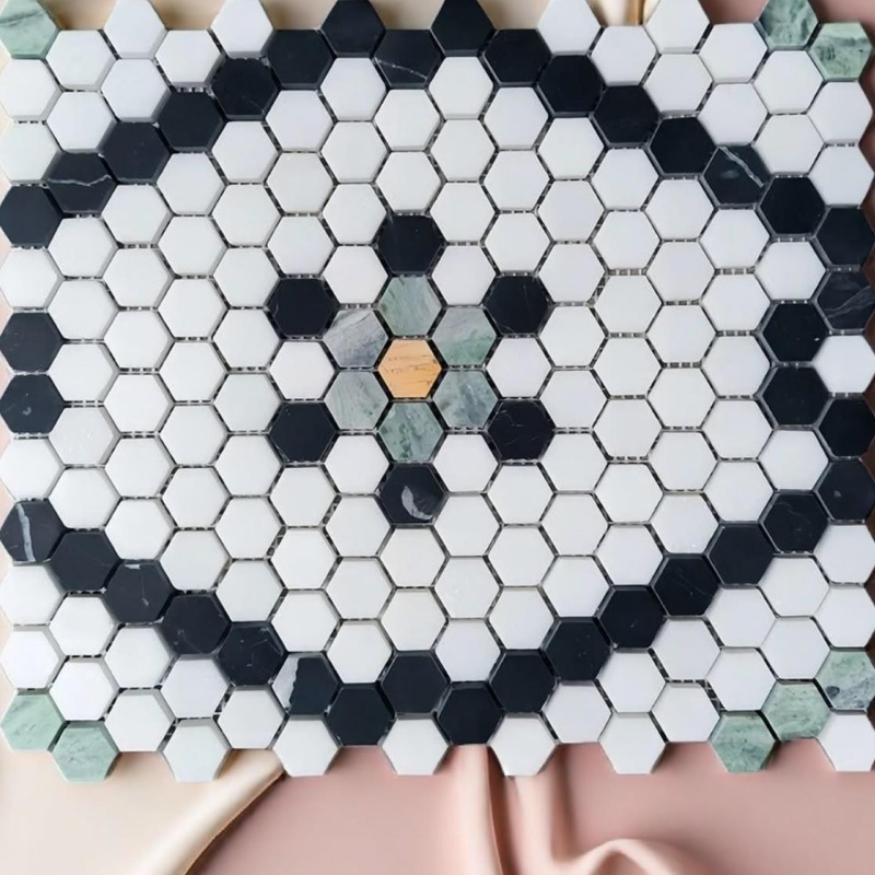 Unique Irregular Glass and Stone Mosaic Tiles for Elegant Walls