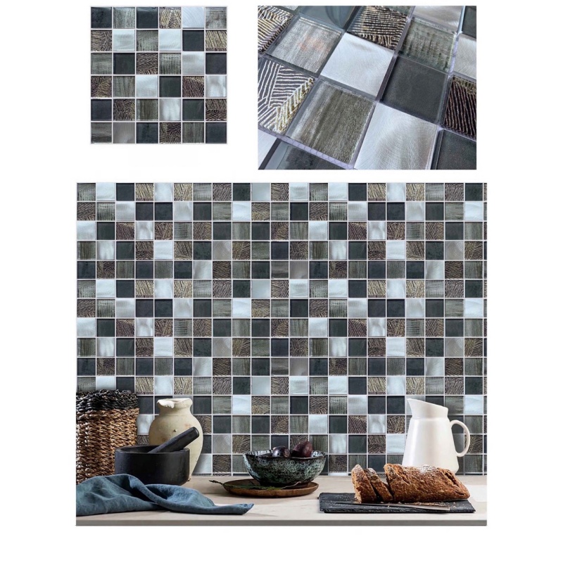 Stunning Iridescent Glass Mosaic Mirrors for Modern Kitchens