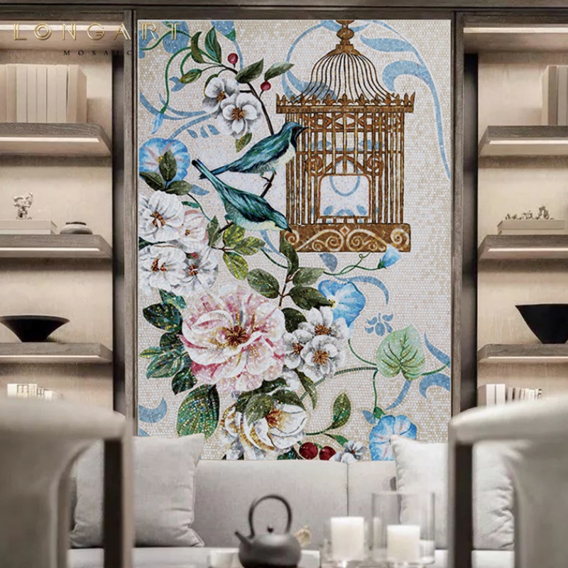 Stunning Iridescent Glass Mosaic Mirrors for Modern Kitchens