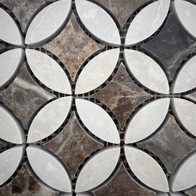 Special-Shaped Mosaic Outdoor Garden Tiles Paving Stones Mosaic Tile Carrara Travertine Pebble Trail Gravel Stone Wall and Floor Marble Mosaic Tile