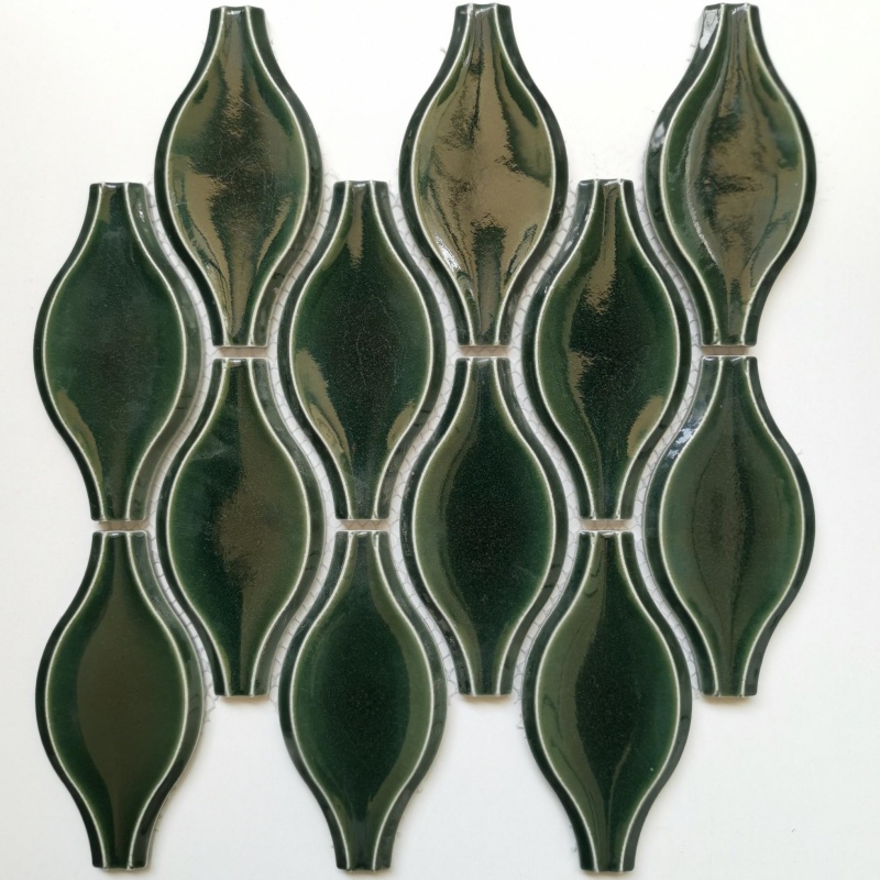 Factory Good Quality Round Glazed Glossy Mosaics Ceramic Penny Tile Kitchen or Bathroom Decoration Wall Decor Mosaic