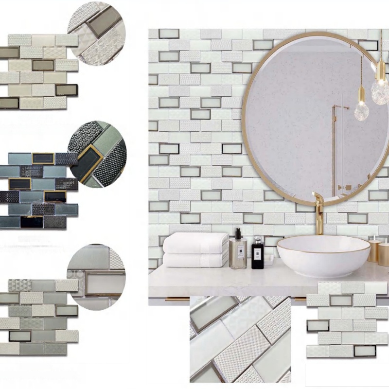 Stylish Square Glass Mosaic Tiles for Contemporary Kitchen Design