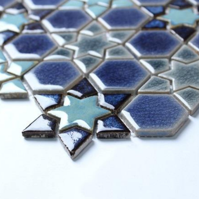Good Selling Anti-Slip P4 Ceramic Glossy and Matte Bathroom Glass Mosaic Tile Swimming Pool Mosaic