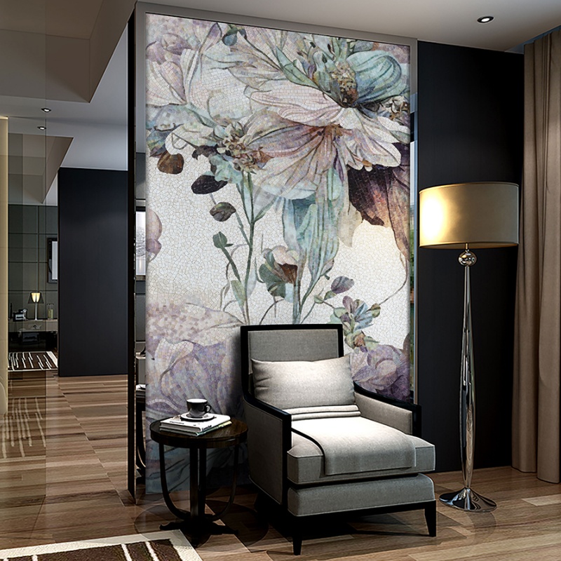 Mural Wall Picture Handmade Art Glass Tile Mosaic Pattern