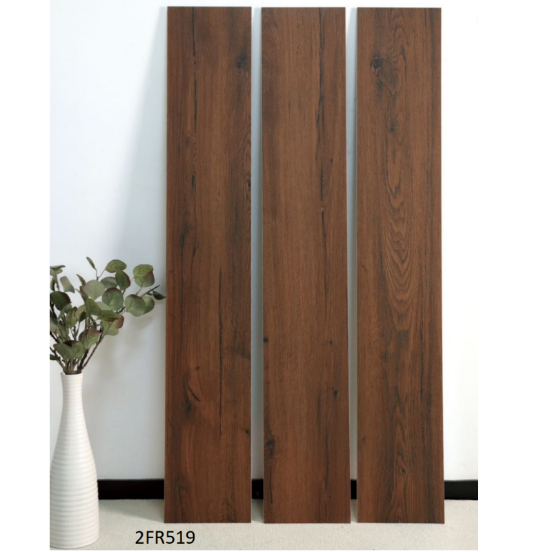 Full Body Rectified Wood Look Tile Ceramic Wooden Tiles 200*1000mm for High Traffic Living Room and Bedroom Flooring