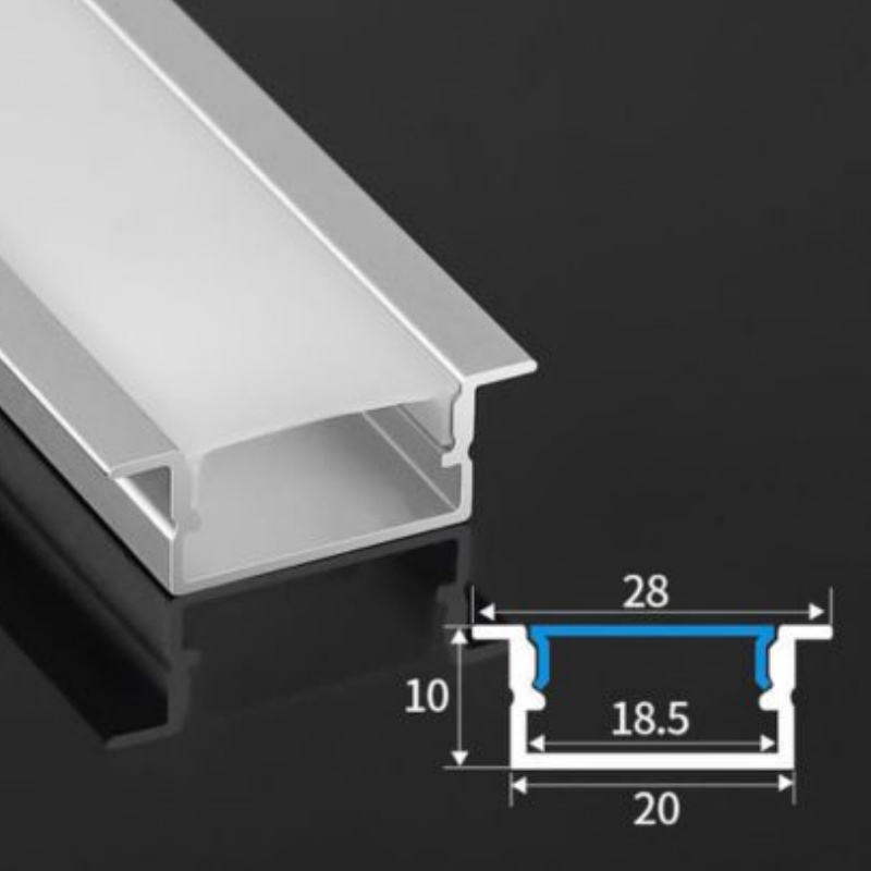 1m 2m 3m Aluminium Profile for LED Lighting Strip U Shape Profile Super Slim 7mm Recessed Aluminum Aluminium Light LED Profile