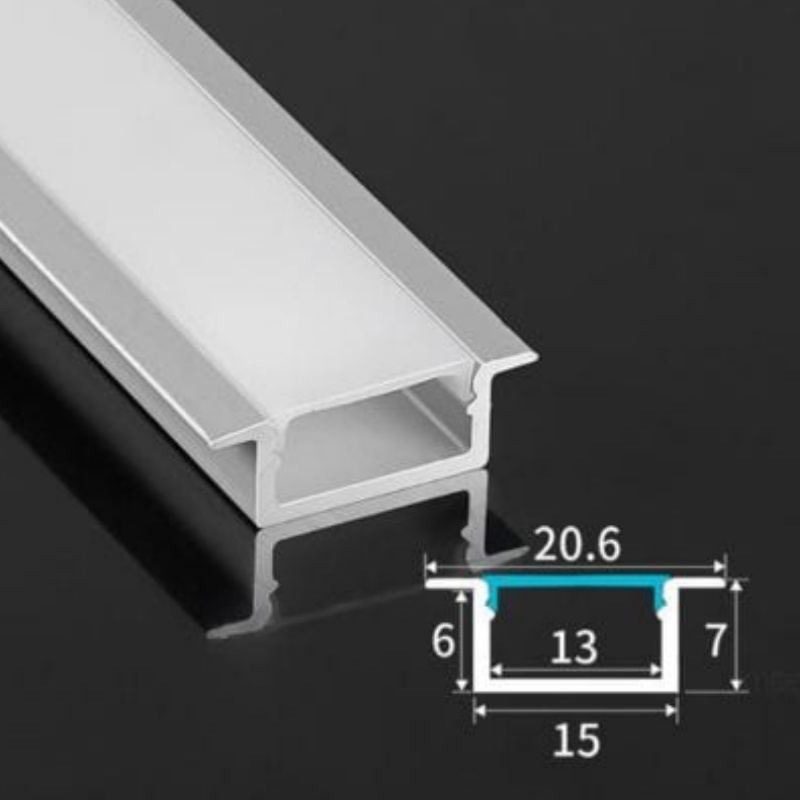 1m 2m 3m Aluminium Profile for LED Lighting Strip U Shape Profile Super Slim 7mm Recessed Aluminum Aluminium Light LED Profile