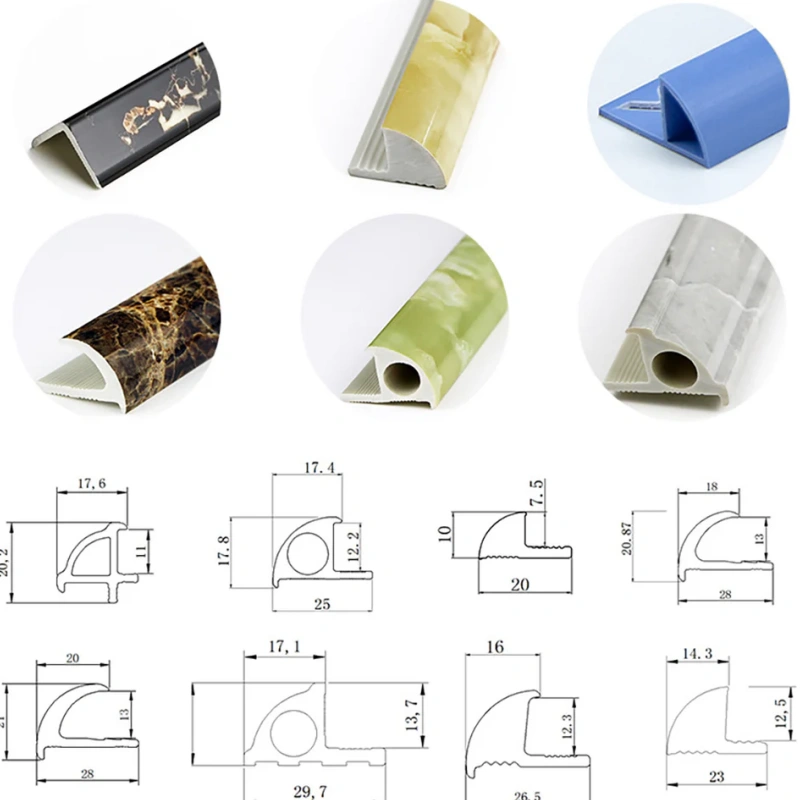 B2b Online Home Decoration PVC Tile Trim Corner Protect Plastic Tile Edge Trim