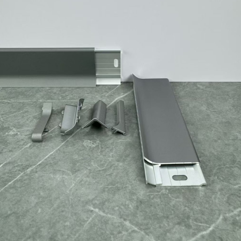 Baseboard Aluminum Trim Protection Base Metal Wall Floor Wide Skirting Board