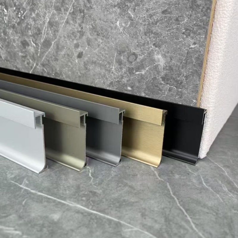 Aluminum Ceramic 2.5m Black Floor Transition Strips Threshold Strip to Tile Edge Door Carpet Trim