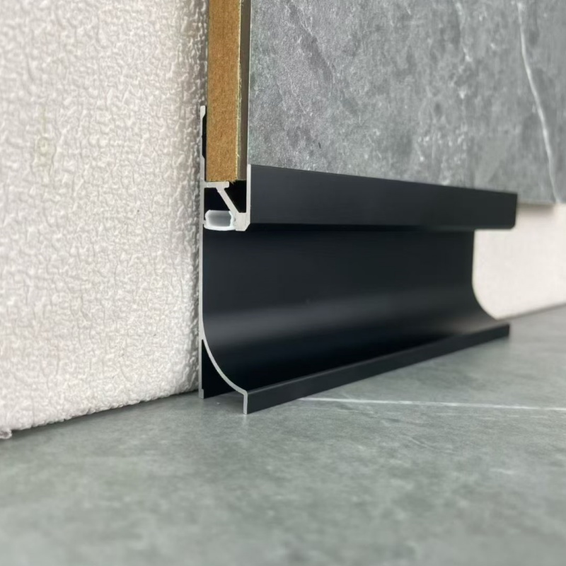 High Quality Profile Light Alloy Baseboard Decorative Wall Flooring LED Skirting Board Items Aluminum Metal Floor Accessories Molding Trim