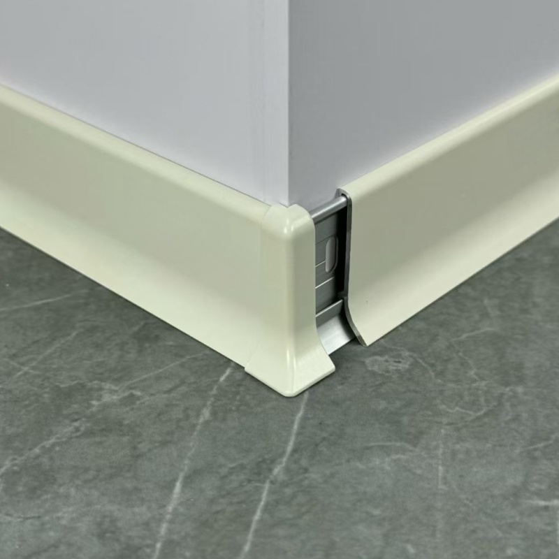 Free Sample Aluminum Alloy Grey Wall Cover Skirting Board
