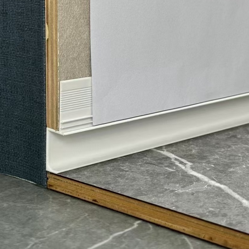 Aluminum Skirting Board 80mm Brush Silver Customized
