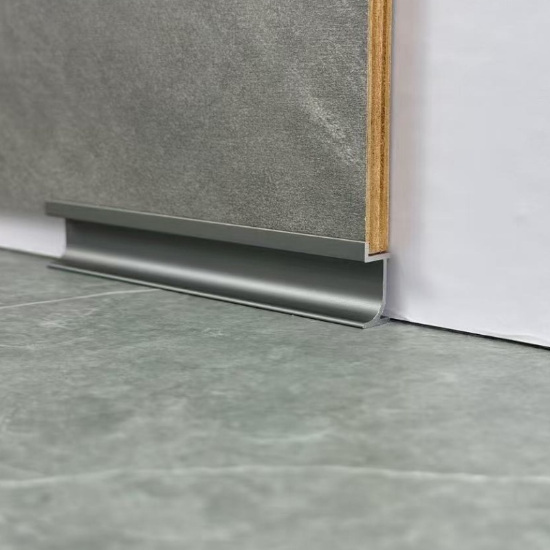 Customized Skirting Board Metal Aluminum Gold Color Baseboard