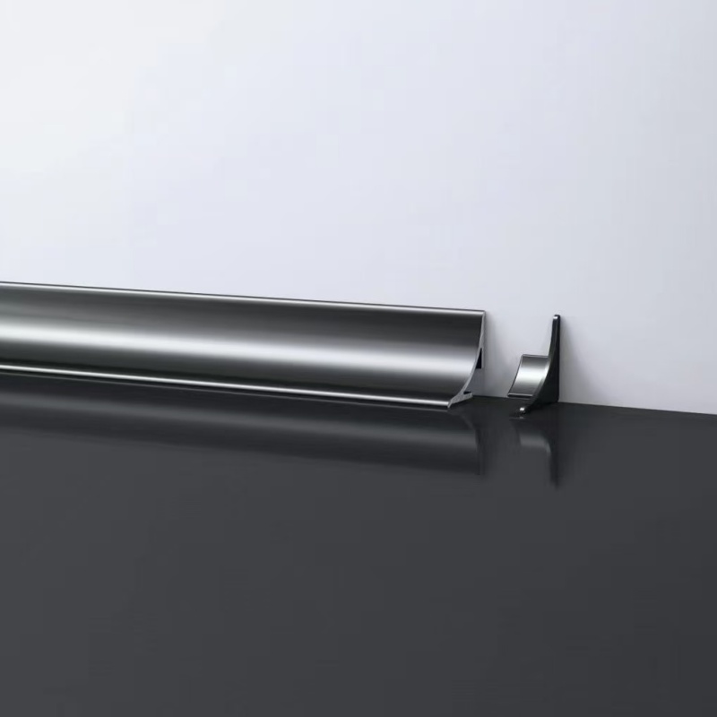 Commercial Outdoor Aluminum Baseboard Accessories Black Herro Metal Skirting Board