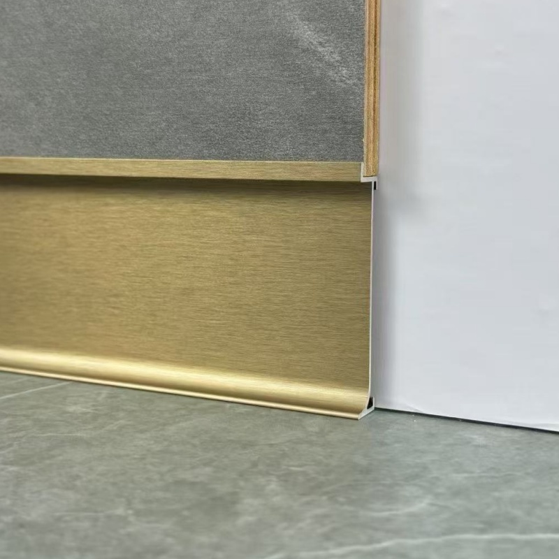 Aluminium Baseboard Profile Protector 80mm Decorative Wall Baseboard