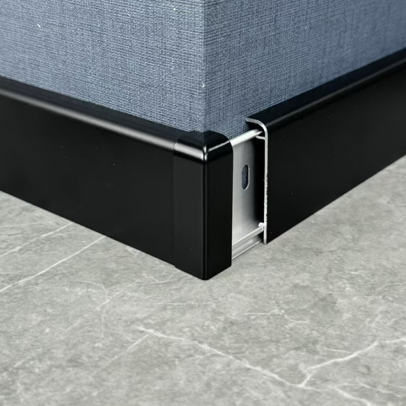 High Quality Profile Light Alloy Baseboard Decorative Wall Flooring LED Skirting Board Items Aluminum Metal Floor Accessories Molding Trim