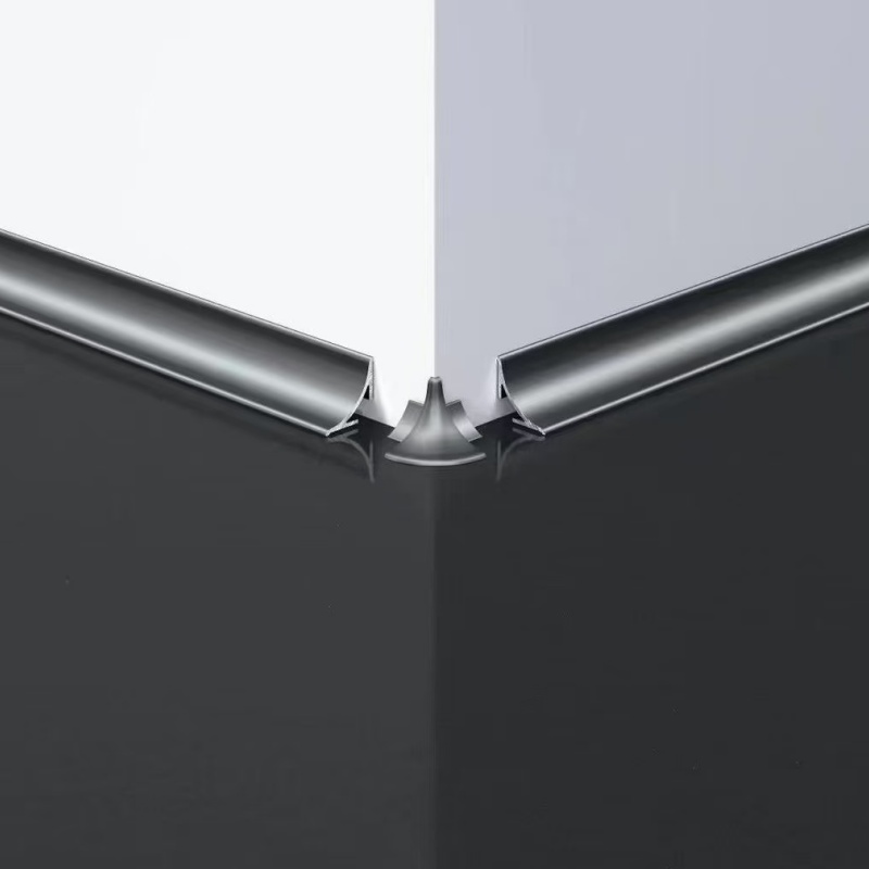 Free Sample Aluminum Alloy Grey Wall Cover Skirting Board
