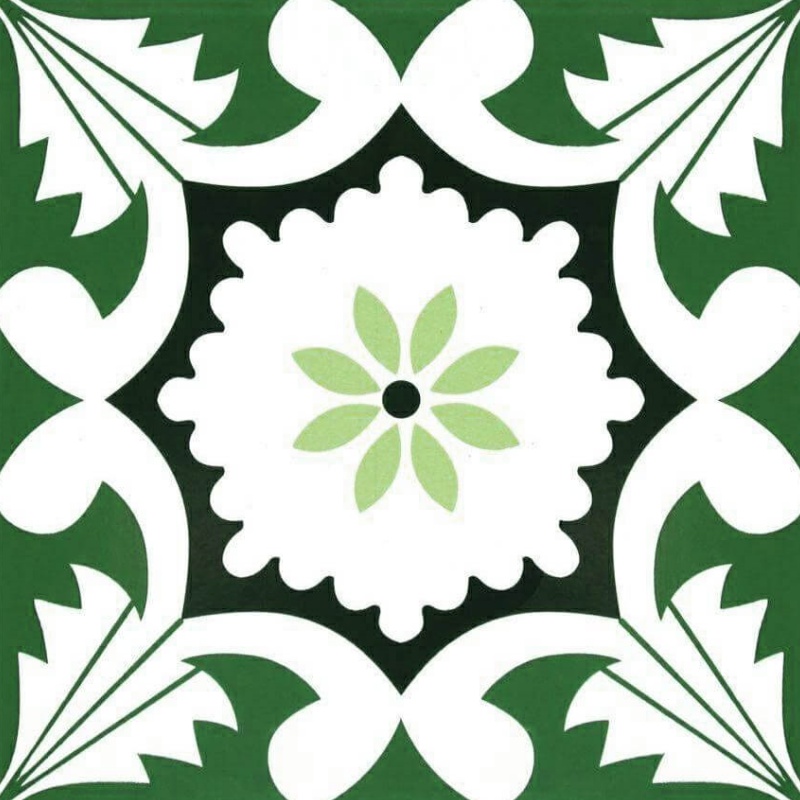 Decorative 300x300 Flower Pattern Tile Hand Painted Tile